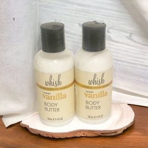 Whish Honey Vanilla Body Butter 4oz Lotion Moisturizer Skincare Lot of 2 NEW